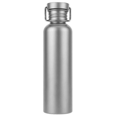 Titanium Vandflaske 750ml - Ultralet, Lækagesikker, Genanvendelig Sportsflaske til Cykling, Vandring, Camping