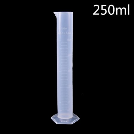 10/25/50/100/250 ML Plast målecylinder Laboratorietest G