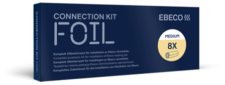 Ebeco 8960652 Tillbehörssats till värmefolie Medium, för 8 folier, Värme