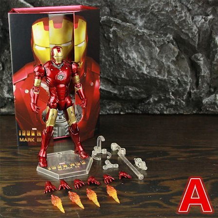 Zd Toys Marvel Iron Man Mk1 Mk2 Mk3 Mk4 Mk5 Mk6 Mk7 Mk42 Mk43 7" Film Actionfigur Iron-man Mark 1 2 3 4 5 6 7 42 43 Legends C