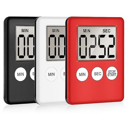 Magnetisk kökstimer Elektronisk LCD-skärm Matlagning Räkna upp Nedräkning Klocka Alarm Sov Stoppur Klockor Köksgadget