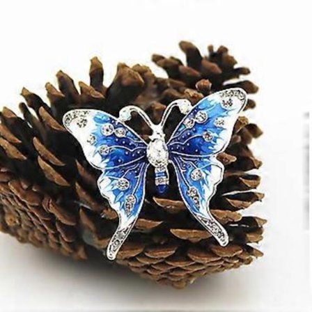 SZTXJ Brosje#2, Retro Sommerfugl Brosje Rhinestone Brosje Dame Skjerf