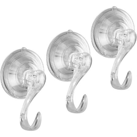 3 stk Gjenbrukbare Kroker Kjøkkenredskap Kroker Hjem Sugekopp Henger Håndveske Nøkkel Kåpe Kroker Sugekopper Vegg Henger