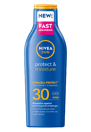 NIVEA Solkräm Protect & Moisture Lotion SPF30 200 ml SUN Solskydd solvård Dam