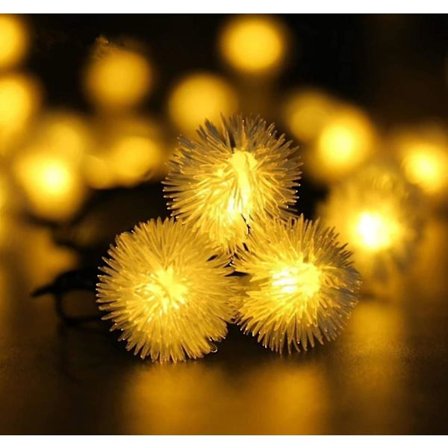 LED-karvapallo-valoketju Puutarha Puutarhan koristelu Joulu Paristoilla