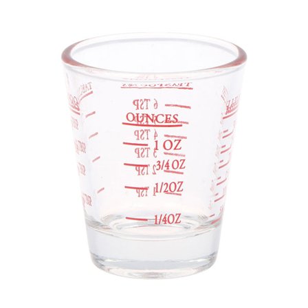 1Pc 30 ML Glasmätkopp med Skala Shot Glass Flytande Glas