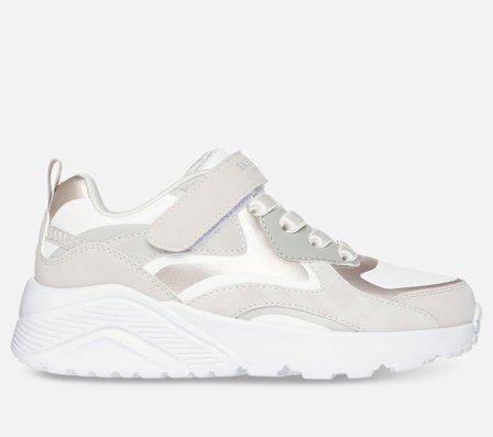 Skechers, Uno Lite - Metallic Burst, 37, Natur, Pige