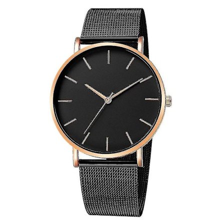 Watch Montre Femme Mesh Belt Lyxiga armbandsur (11-RoseGold-Black)