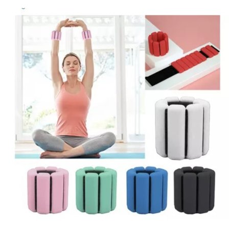2 stycken handledsvikter fotvikter set handledsvikter för fot eller handled yoga aerobics pilates vikter fitness (svart)