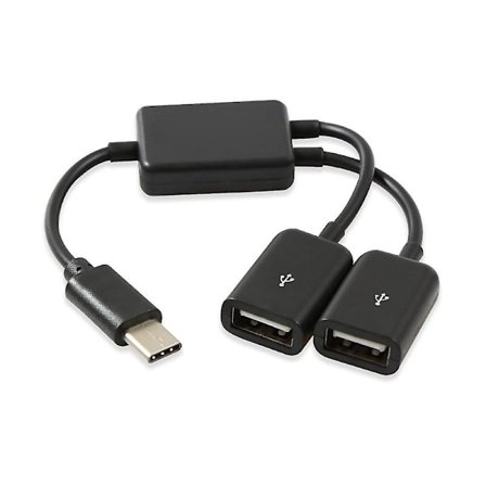 Typ C till Dubbel USB Adapter USB Typ C Kontakt USB-C Splitter USB C Hubb