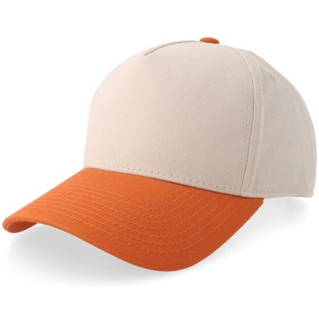 Equip - Beige adjustable Keps - Beige/Orange Canvas A-frame Adjustable @ Hatstore