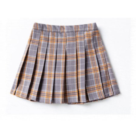 Bedetter Piger Højtaljet Plisseret Lynlås Tennis Style Skater Mini Nederdel