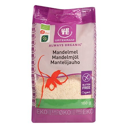 Urtekram Mandelmel Ø 160 g, Helse & Madvarer, Mel, Mandelmel