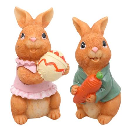 Uusi tulokas pääsiäispupu koriste Resin Bunny patsas brun