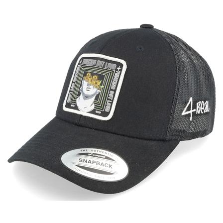 4REAL - Thinking Out Loud Patch Black Trucker Trucker Black Cap - @ Hatstore