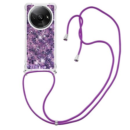 SKALO Xiaomi Redmi A3 Juoksuhiekka Glitter Mobile kaulapanta - Violetti