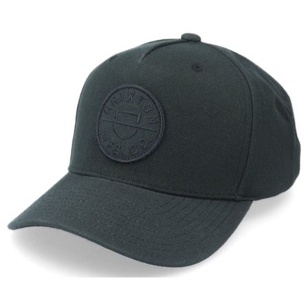 Brixton - Svart adjustable Keps - Crest Pigment Black Adjustable @ Hatstore