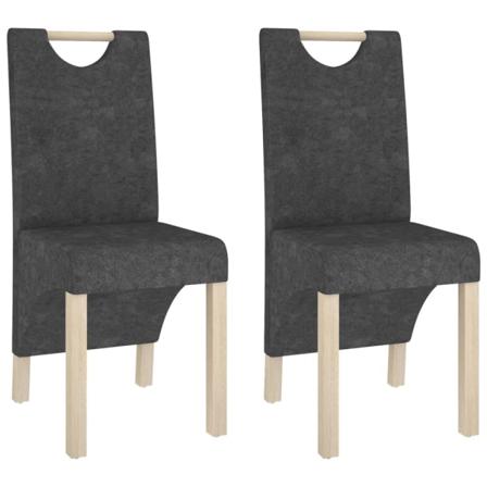 Vidaxl Matstolar 2 St Grå Konstmocka Grå