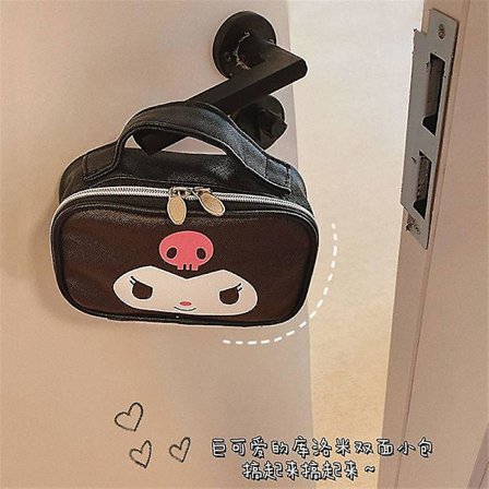 Kawaii Kuromi kosmetisk väska Student Bärbar reseförvaringsväska