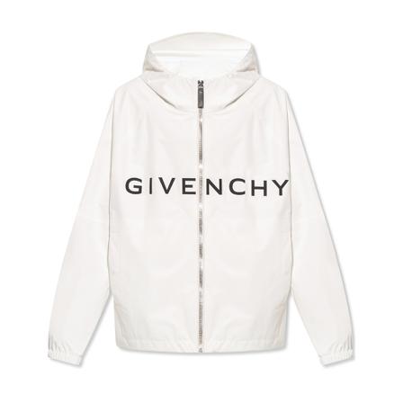 Givenchy, Hooded jacket Wit, Heren, Maat:L