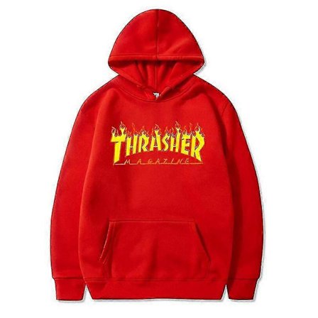 Thrasher Sweater Flame Sweatshirt Casual Top Fashion Print Hættetrøje | Fruugo Au