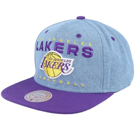 Mitchell & Ness - NBA Ble snapback Czapka Z Daszkiem - Los Angeles Lakers D-stressed Light Blue/Purple Snapback @ Hatstore