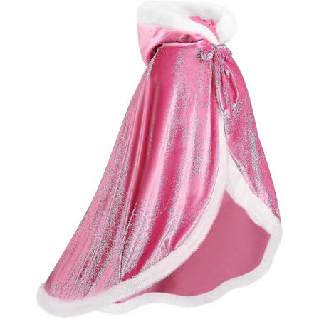 Reversibel Cape för Vuxna och Barn, Påsk Halloween Jul Mantel Maskerad Vampyr Häxa Trollkarl Rollspel Cape - Perfekt Rosa 140cm_MGF