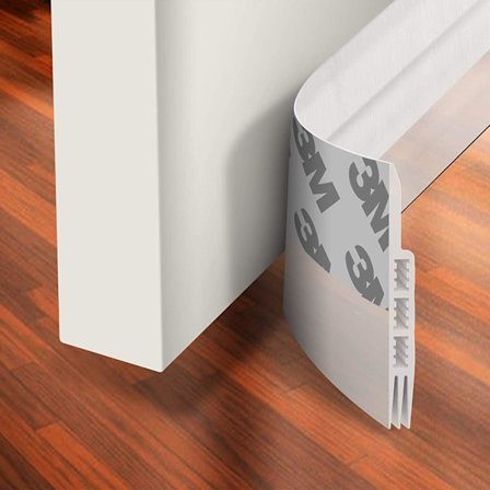 10 meter lång, lämplig för 0-30 mm mellanrum, självhäftande dörr- och fönstertätningar i silikon, dörrsömmar, dörrbotten vindtäta remsor, fönster 