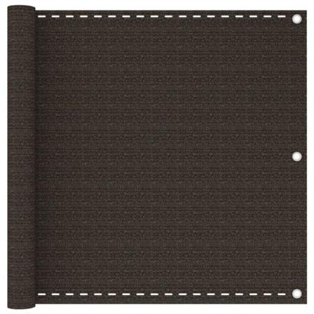 Vidaxl Balkongskärm Brun 90x600 Cm Hdpe Brun