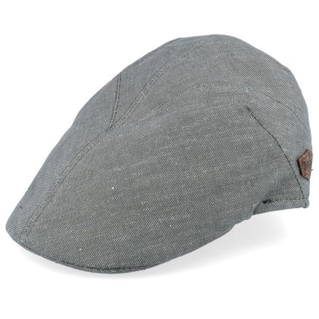 MJM Hats - Grå flatcap Keps - Bruce 41 Linen/Cotton Green Flat Cap @ Hatstore