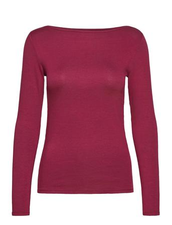 Ls Mod Bateau T-shirts & Tops Long-sleeved Rød GAP