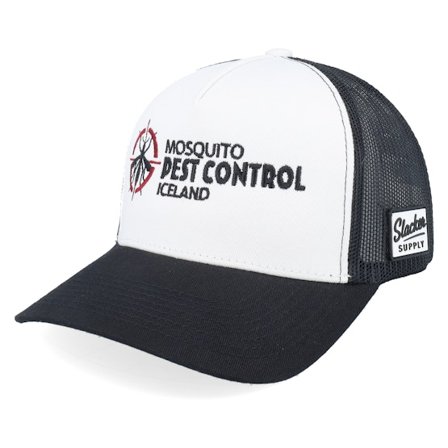 Slacker Supply - Preto trucker Boné - Mosquito Pest Control Iceland White/Black A-frame Trucker @ Hatstore