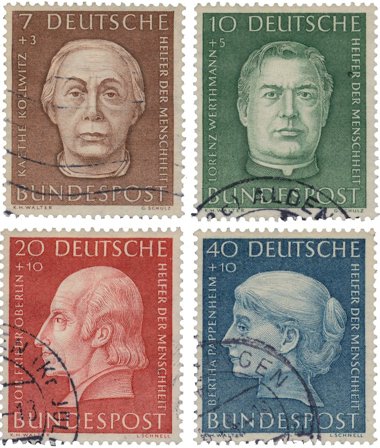 Tyskland 1954 - MICHEL 200-203 - Stemplet