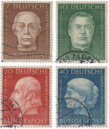 Tyskland 1954 - MICHEL 200-203 / AFA 1163-1166 - Stemplet