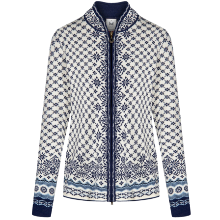 Dale of Norway W's Solfrid Fem Jacket Offwhite Electricstorm Navy