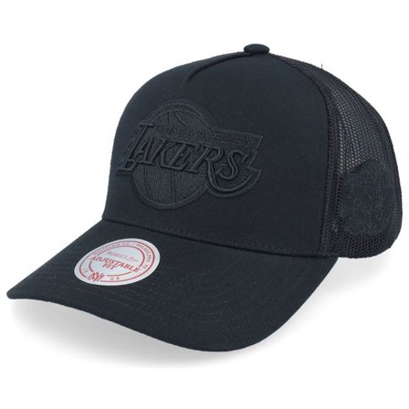 Mitchell & Ness - NBA Svart trucker Keps - Hatstore Exclusive x Los Angeles Lakers Black A-frame Trucker @ Hatstore