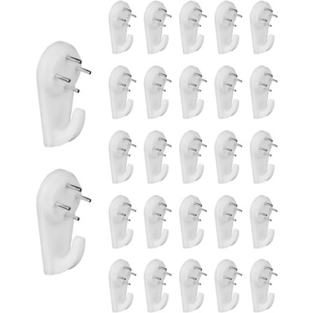 50 Styk Vægkroge, Vægkroge til Billedrammer, Vægsøm til Ophængning, Billedophængningssæt, til Ophængning af Billeder, Fotos, Spejle