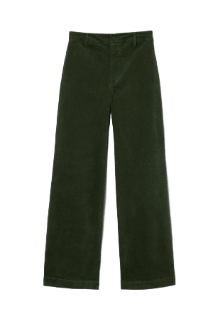 Carin Wester Vida manchesterbyxor med hög midja IKA Byxor Grön 36