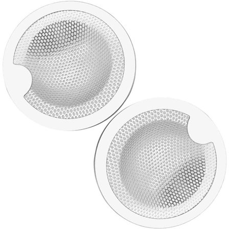 Rustfrit stål afløbsfilter vaskfilter brusebad hårfilter badekar hår catcher 2 stykker (10cm)