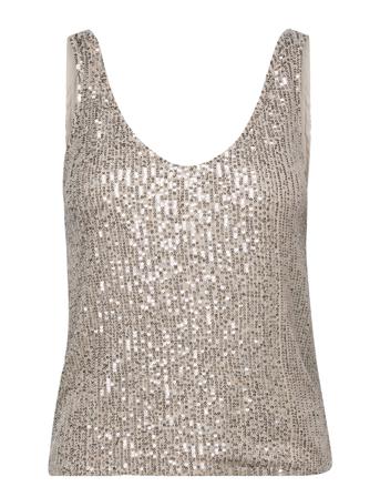 Onlbellie S/L Sequins Top Cs Jrs Silver ONLY
