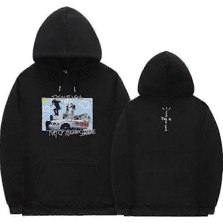 Cactus Jack Hoodie för Män och Kvinnor Dubbelsidig Logotyptryck Look Mom I Can Fly Travis Scott Hoodies Unisex Mode Hip Hop Streetwear