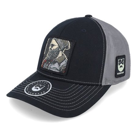 Bearded Man - Zwart trucker Cap - Cap Man Modern 112 Split Black/Charcoal Trucker @ Hatstore
