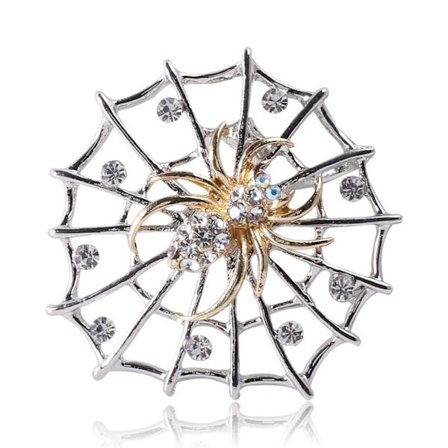 Retro Corsage Spider Web Dam Brosch Legering Brosch Pin