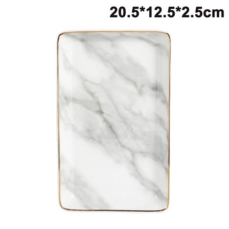 Smykketallerken, marmor keramisk sele, keramisk smykkeplade, smykkeskål, make-up bakke organiser, opbevaringsrum organiser