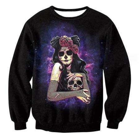 Naisten Halloween collegepaidat Spooky Season pitkähihaiset paidat Crewneck Topit Casual villapaita style 8 S