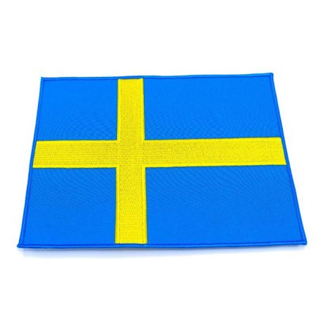 Sveriges flagg stoffmerke - Large