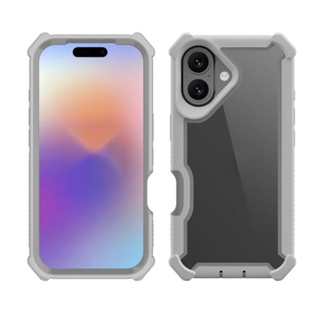 Tvåfärgat Stöttåligt Skal för Telefon, 4-Hörns Skydd, Stilren Euro Design (IP 17/17 Air/17 Pro/17 PM, Flerfärgad)