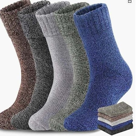 Vinter Herre Merinoullstrømper Supertykke Varme Høykvalitets Harajuku Retro Snø Casual Frostbeskyttelse Kashmirstrømper Herre 3 Par