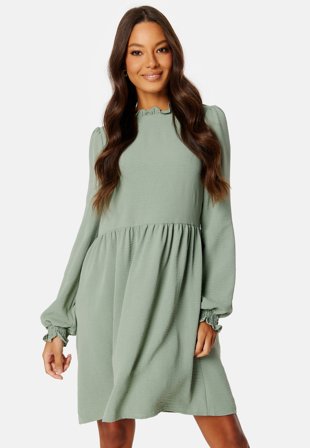 ONLY Mette LS Highneck Dress Lily Pad Klær