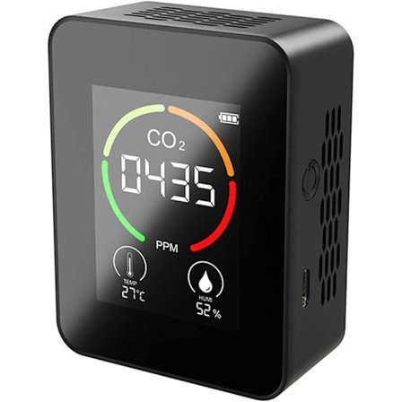 5 i 1 Digital CO2-måler, kuldioxid, USB, luft, HCHO, Multifu